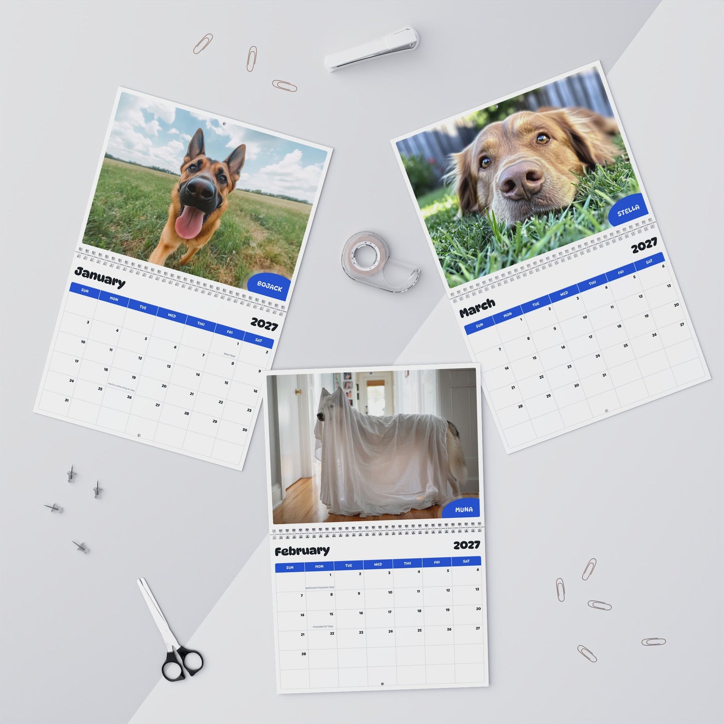 Paw Calendar Dog April 2026- March 2027
