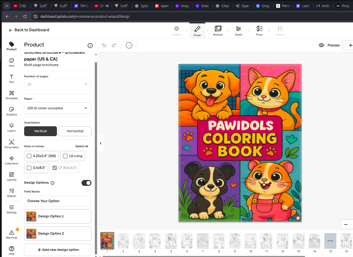 Cats big cats Pawidols Premium Coloring Book