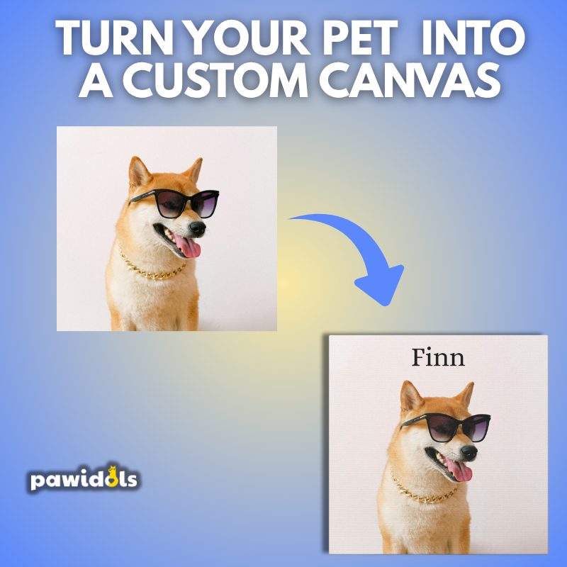 Custom Printed Pet 10"x 10" Wall Canvas
