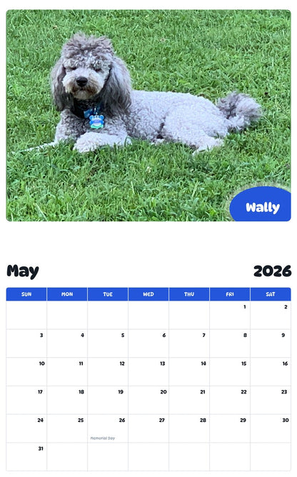 2026 - 2027 Wally - Pawidols Pet Calendar