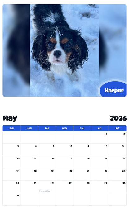 2026 - 2027 Harper - Pawidols Pet Calendar
