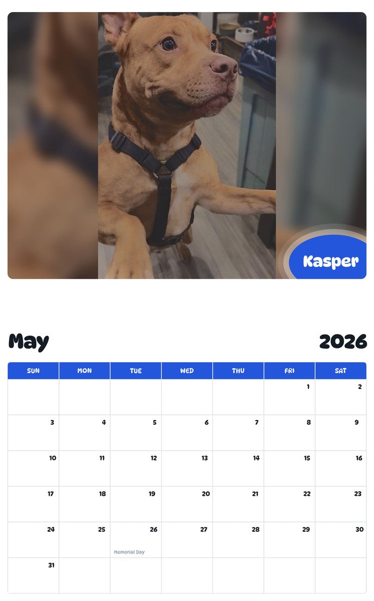 2026 - 2027 Kasper - Pawidols Pet Calendar