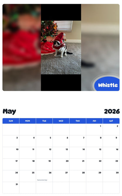 2026 - 2027 Whistle - Pawidols Pet Calendar