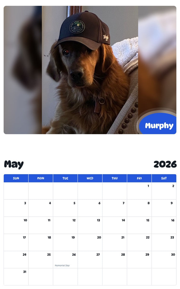 2026 - 2027 Murphy - Pawidols Pet Calendar