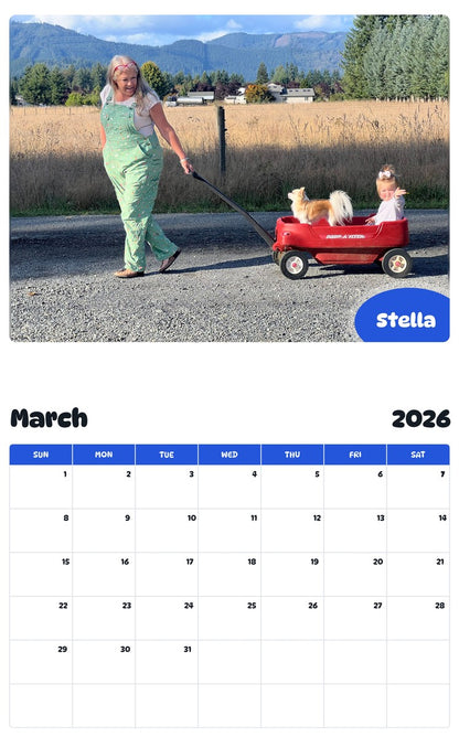 November 2025 - October 2026 Stella - Pawidols Pet Calendar