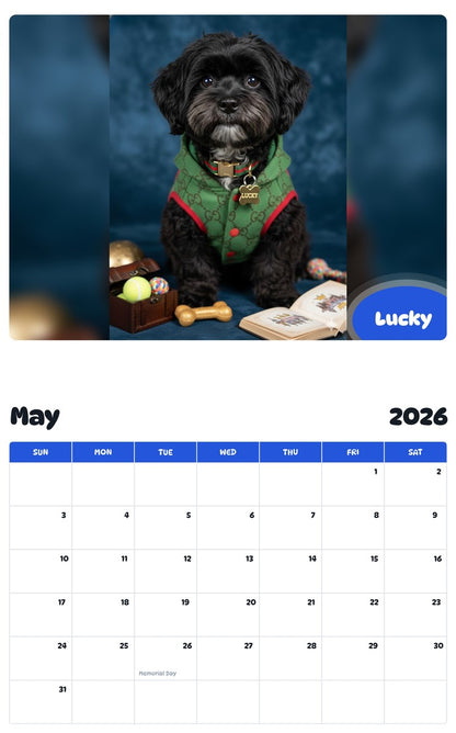 2026 - 2027 Lucky - Pawidols Pet Calendar