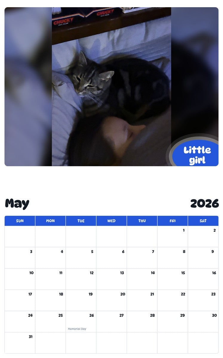 2026 - 2027 Little girl - Pawidols Pet Calendar