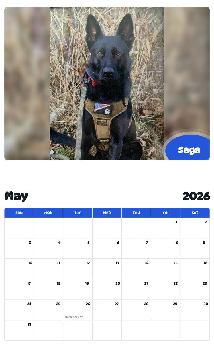 2026 - 2027 Saga - Pawidols Pet Calendar