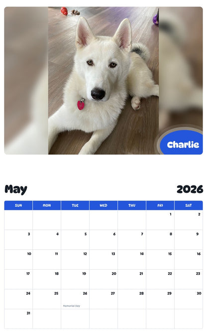 2026 - 2027 Charlie - Pawidols Pet Calendar