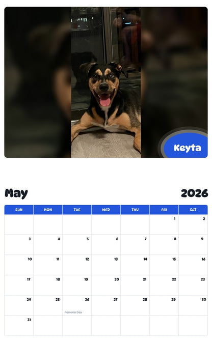 2026 - 2027 Keyta - Pawidols Pet Calendar