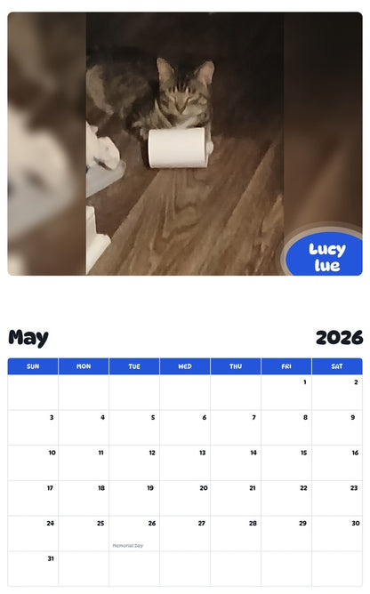 2026 - 2027 Lucy lue - Pawidols Pet Calendar