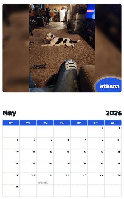 2026 - 2027 Athena - Pawidols Pet Calendar