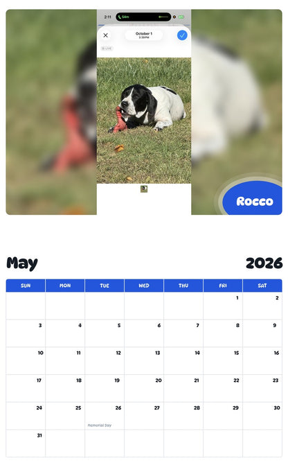 2026 - 2027 Rocco - Pawidols Pet Calendar