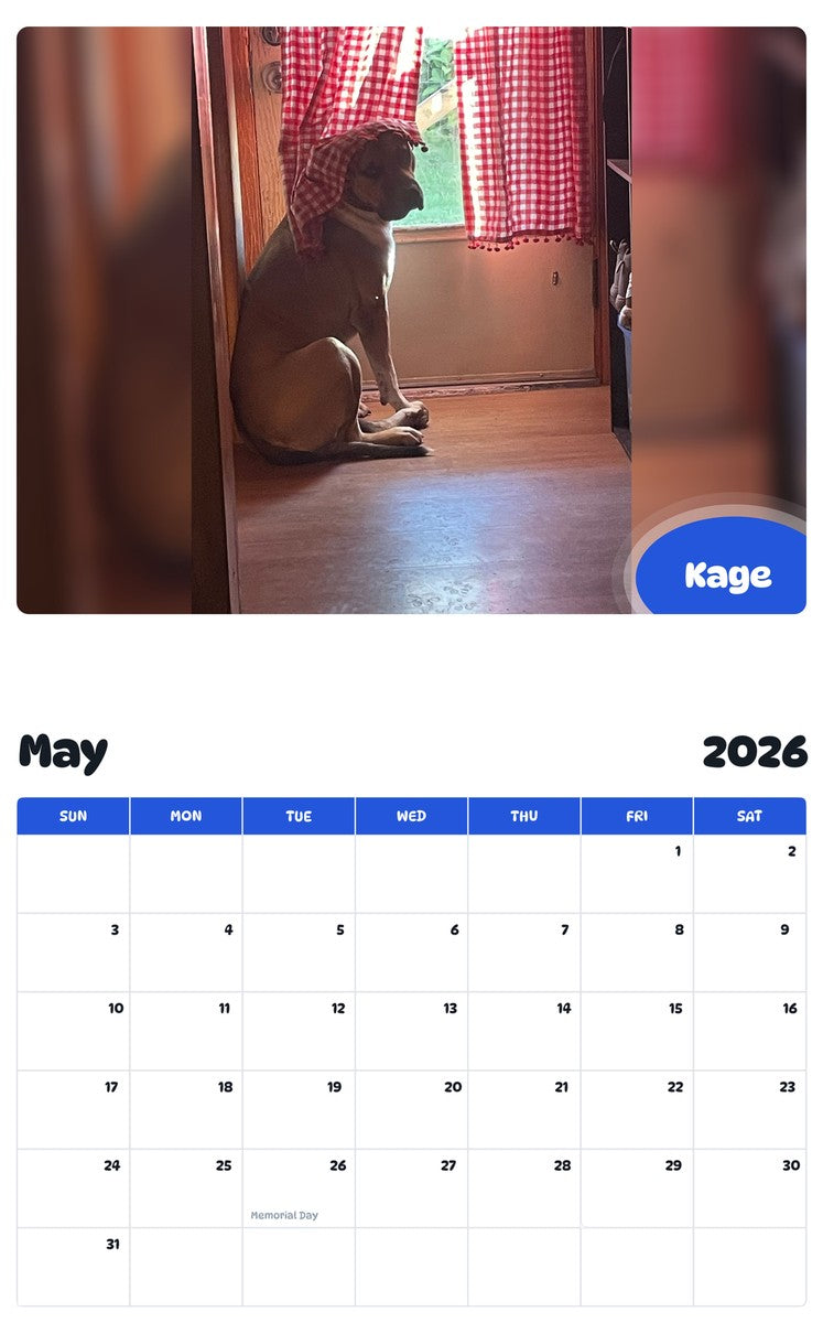 2026 - 2027 Kage - Pawidols Pet Calendar