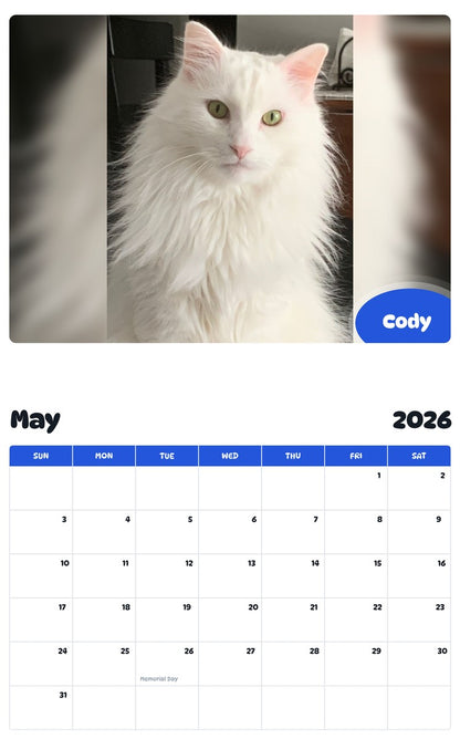 2026 - 2027 Cody - Pawidols Pet Calendar