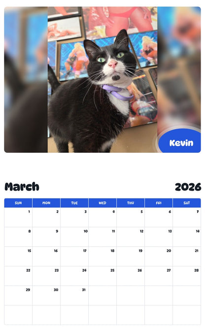 November 2025 - October 2026 Kevin - Pawidols Pet Calendar