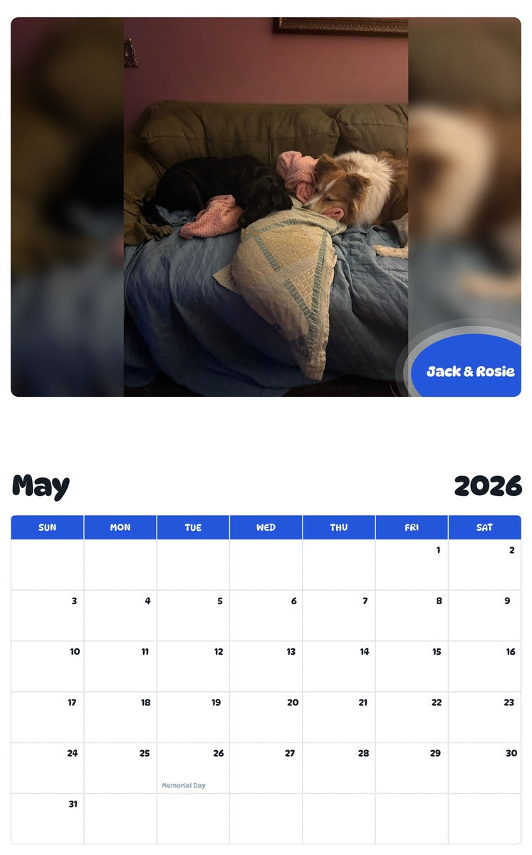 2026 - 2027 Jack & Rosie - Pawidols Pet Calendar