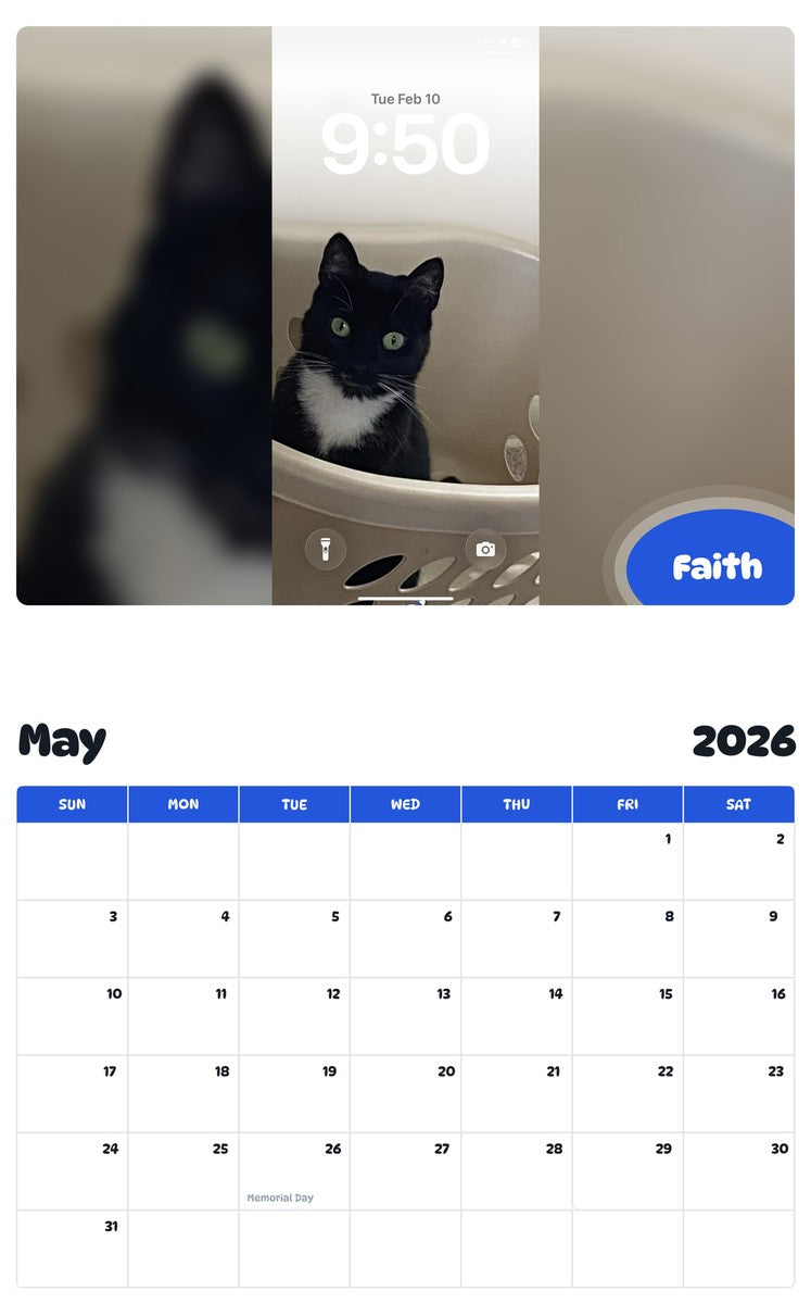 2026 - 2027 Faith - Pawidols Pet Calendar