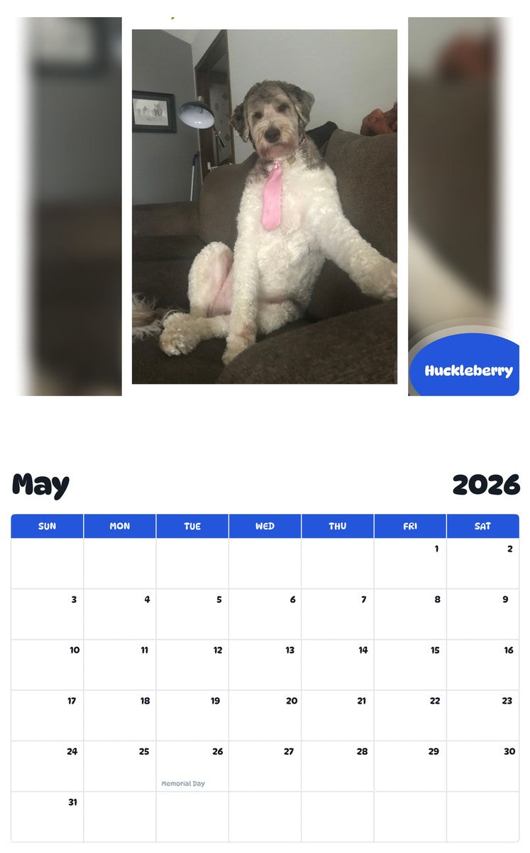 2026 - 2027 Huckleberry - Pawidols Pet Calendar