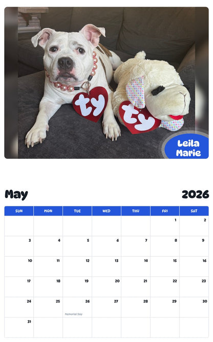 2026 - 2027 Leila Marie - Pawidols Pet Calendar