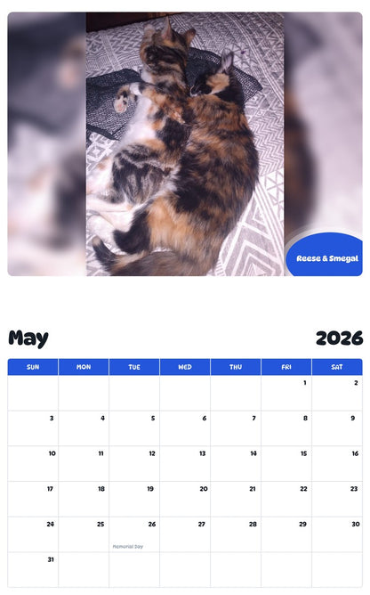 2026 - 2027 Reese & Smegal - Pawidols Pet Calendar