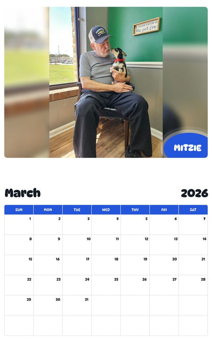November 2025 - October 2026 MITZIE - Pawidols Pet Calendar