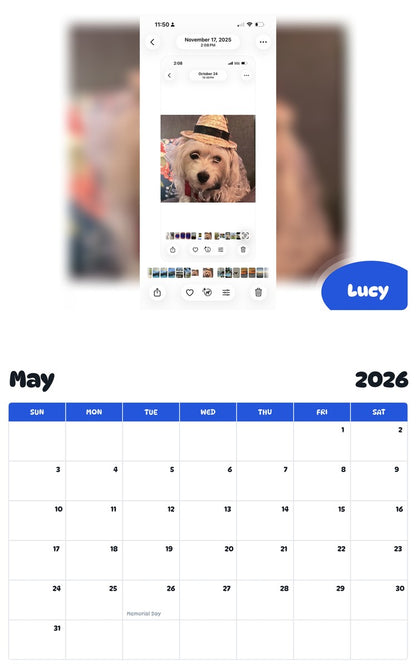 2026 - 2027 Lucy - Pawidols Pet Calendar