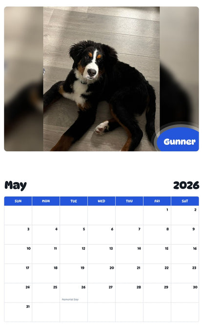 2026 - 2027 Gunner - Pawidols Pet Calendar