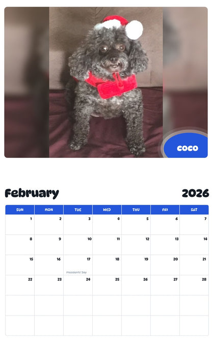 November 2025 - October 2026 coco - Pawidols Pet Calendar
