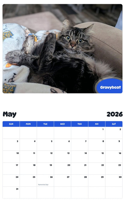 2026 - 2027 Gravyboat - Pawidols Pet Calendar