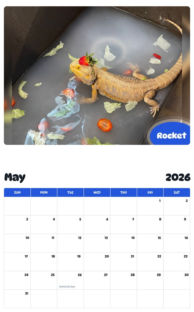 2026 - 2027 Rocket - Pawidols Pet Calendar