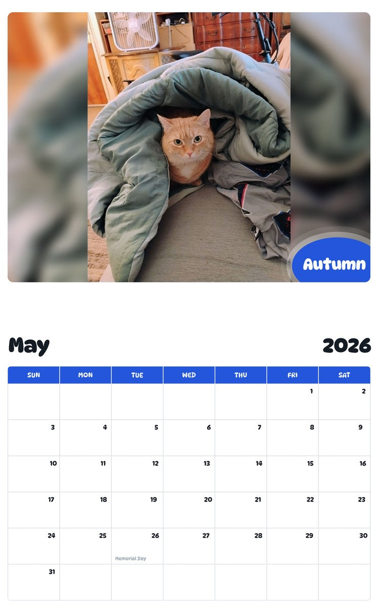 2026 - 2027 Autumn - Pawidols Pet Calendar