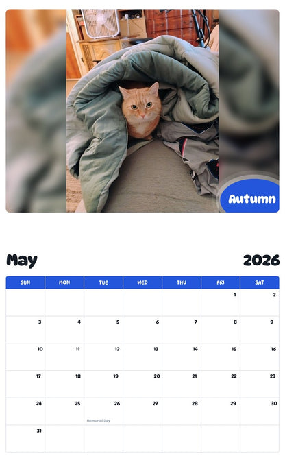 2026 - 2027 Autumn - Pawidols Pet Calendar