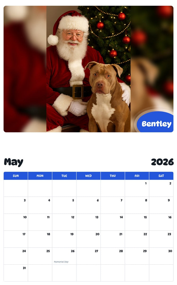 2026 - 2027 Bentley - Pawidols Pet Calendar