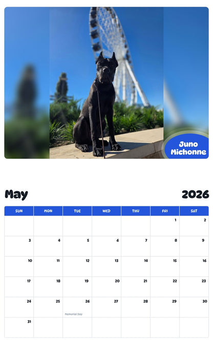 2026 - 2027 Juno Michonne - Pawidols Pet Calendar