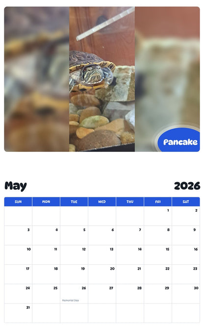 2026 - 2027 Pancake - Pawidols Pet Calendar