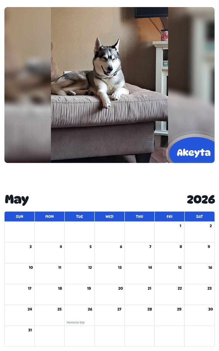 2026 - 2027 Akeyta - Pawidols Pet Calendar