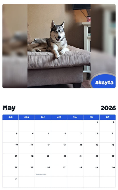 2026 - 2027 Akeyta - Pawidols Pet Calendar