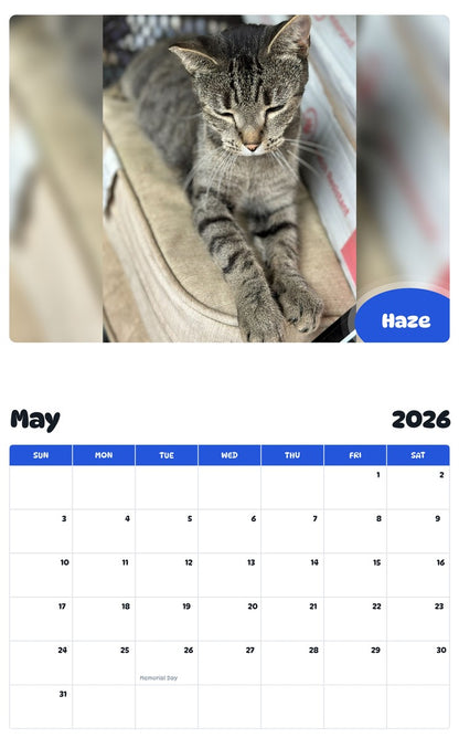 2026 - 2027 Haze - Pawidols Pet Calendar