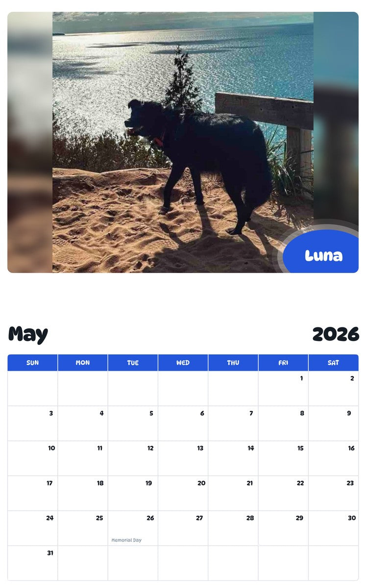 2026 - 2027 Luna - Pawidols Pet Calendar