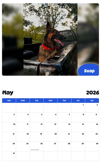2026 - 2027 Soap - Pawidols Pet Calendar