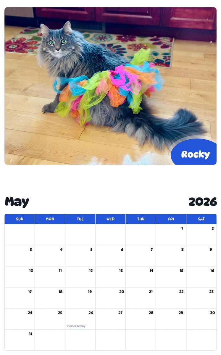 2026 - 2027 Rocky - Pawidols Pet Calendar