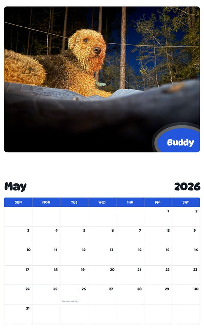 2026 - 2027 Buddy - Pawidols Pet Calendar