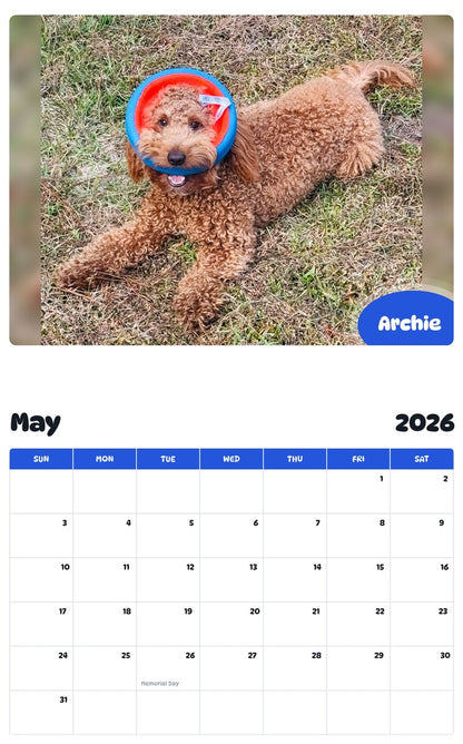 2026 - 2027 Archie - Pawidols Pet Calendar