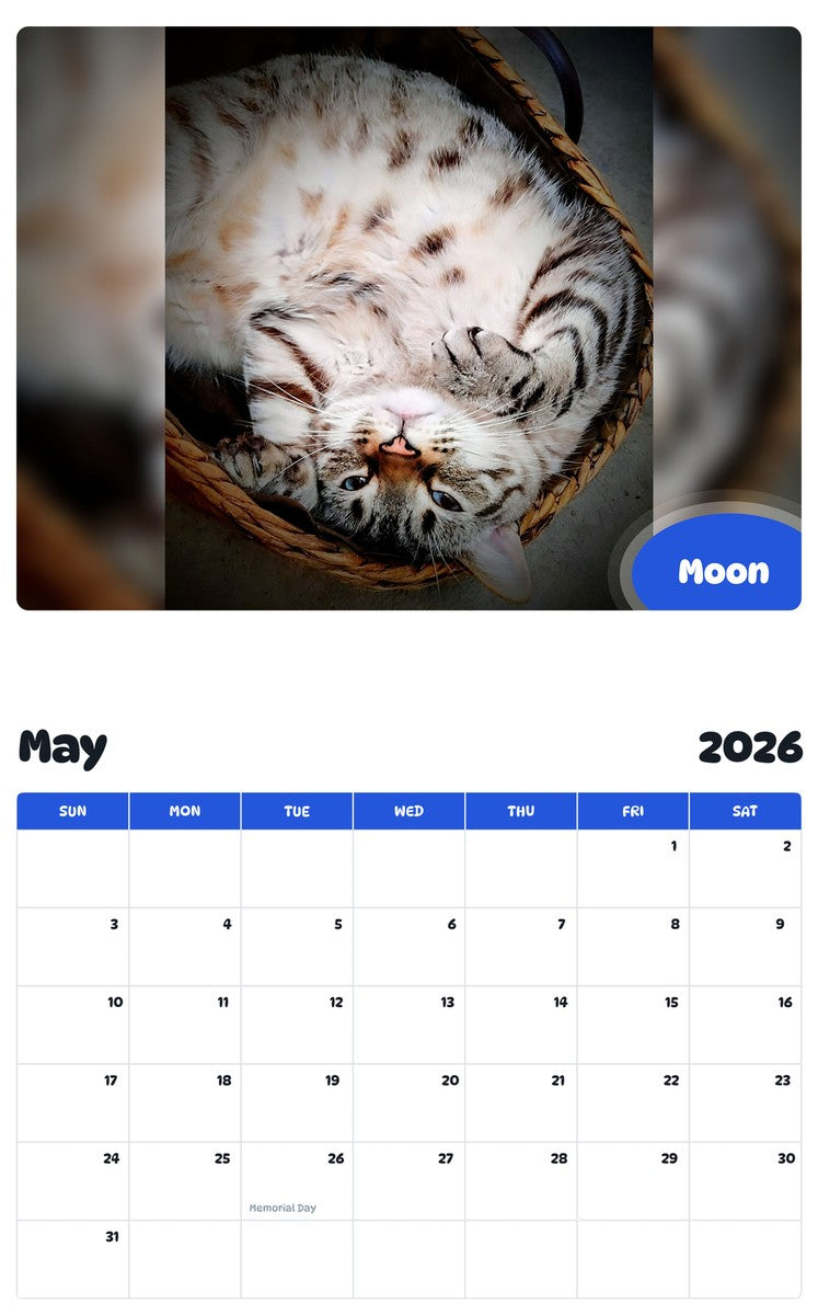 2026 - 2027 Moon - Pawidols Pet Calendar