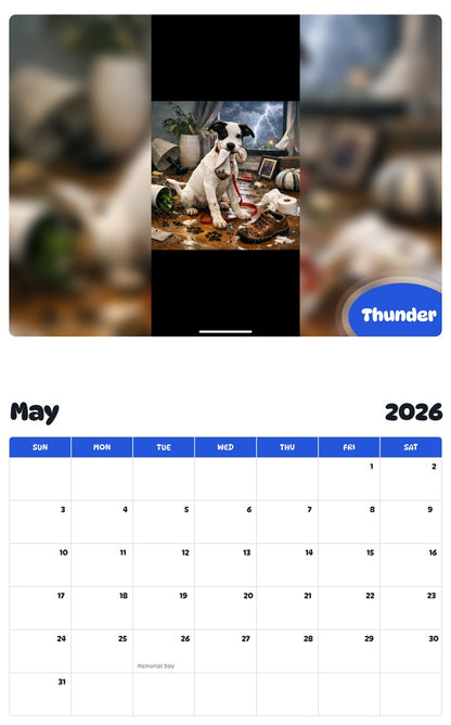 2026 - 2027 Thunder - Pawidols Pet Calendar