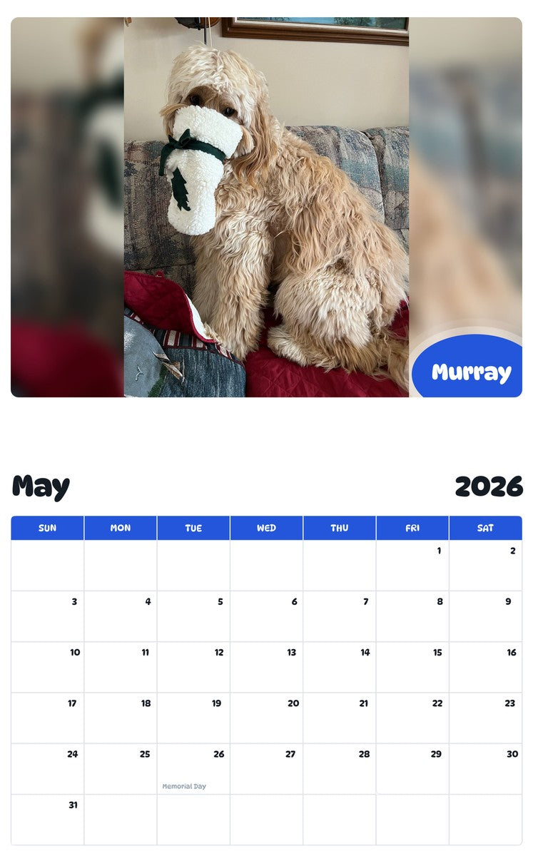 2026 - 2027 Murray - Pawidols Pet Calendar
