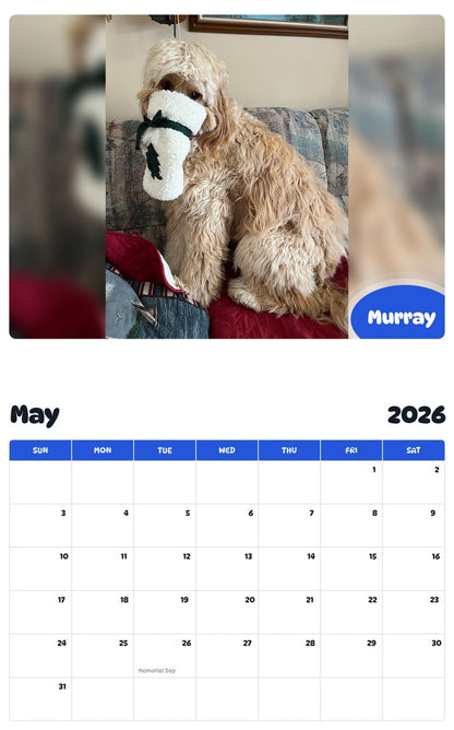 2026 - 2027 Murray - Pawidols Pet Calendar