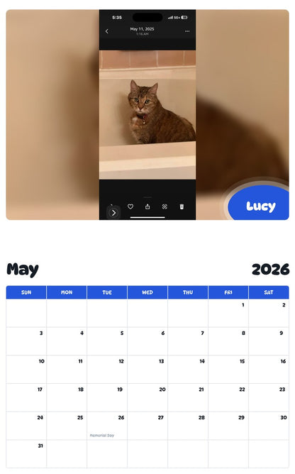 2026 - 2027 Lucy - Pawidols Pet Calendar