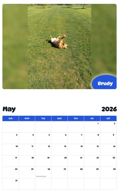 2026 - 2027 Brudy - Pawidols Pet Calendar
